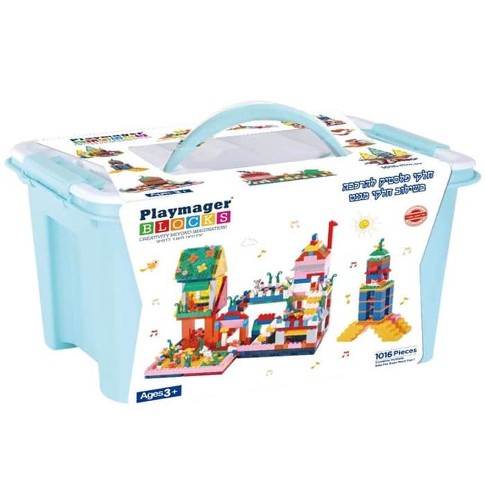 חלקי פלסטיק להרכבה בשילוב חלקי מגנט 1016 חלקים-playmager