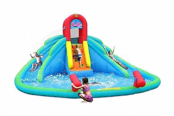 פארק מים אוקיינוס כפול מגלשות ותותחי מים דגם 9135 הפי הופ המתנפח היחידי בארץ עם 6 חודשי אחריות !