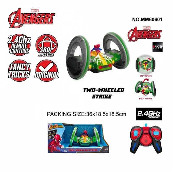 רכב פעלולים על שלט ספיידרמן – שלט 2.4GHz