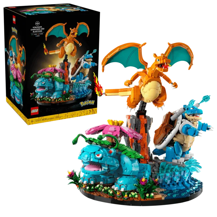 לגו Pokémon – ונוזאור, צ’אריזארד ובלסטויז (72153)