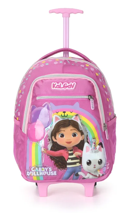 תיק גן קל גב טרולי גלגלים דגם בית הבובות של גבי 785635