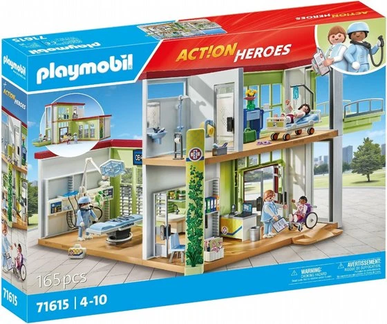 ערכת Playmobil City Life – בית חולים מודרני (71615) מציעה עולם שלם של הצלת חיים, טיפול וחמלה, ומאפשרת לילדים להיכנס לנעליהם של רופאים, אחיות ומטופלים במבנה רפואי מתקדם ומאובזר.