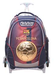 סט כחול כהה/אדום תיק + עגלה Schoolbag FCB 92433 