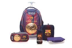 סט כחול כהה/אדום תיק + עגלה Schoolbag FCB 92433 