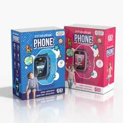 שעון טלפון חכם לילד LBS - מסך מגע צבעוני + מצלמה - קידי ווטש - דגם PHONE ורוד