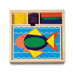 פאזל מעץ צורות גאומטריות למתחילים מבית מליסה ודאג Melissa And Doug