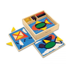 פאזל מעץ צורות גאומטריות למתחילים מבית מליסה ודאג Melissa And Doug