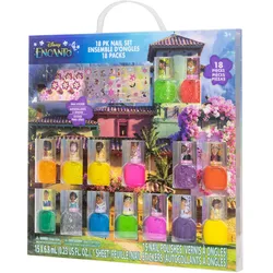 סט לק ציפורניים מנצנץ ואטום לא רעיל של Disney Encanto לבנות, 18 יחידות