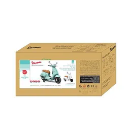 מיני קטנוע ממונע VESPA SUPER GTS 12V-לבן IAM TOYS