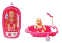 בובה באמבטיה + אביזרים