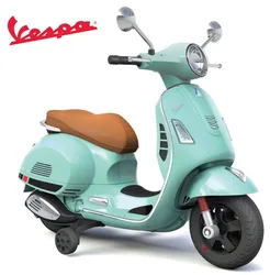 מיני קטנוע ממונע VESPA SUPER GTS 12V-טורקיז IAM TOYS
