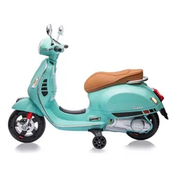 מיני קטנוע ממונע VESPA SUPER GTS 12V-טורקיז IAM TOYS