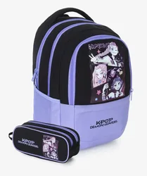 תיק+קלמר Kpop Purple Black דגם 93819