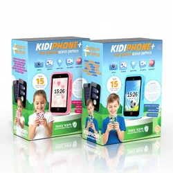 טלפון חכם לילדים KidiPhone Plus כחול מבית KidiWatch – סמארטפון ילדים תומך 4G עם GPS, שליטה הורית, SOS ואפליקציית הורים