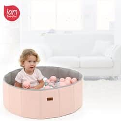 בריכת כדורים פרימיום מתקפלת- ורוד פסטל