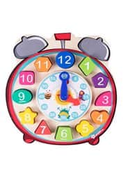 פאזל שעון עץ מיון צורות מבית ספרק טויז.