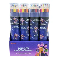 עפרונות (12) בגליל קרטון קיי פופ 255636