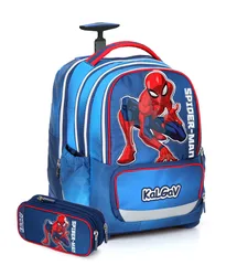 תיק iTrolley קל גב אורטופדי וטרולי משולב +קלמר תואם דגם ספיידרמן 93270