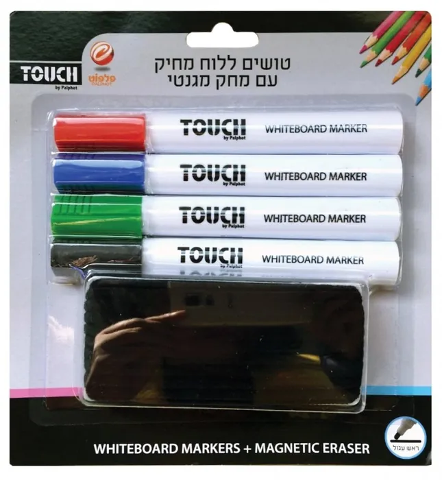 מארז 4 טושים מחיקים + מחק 914394