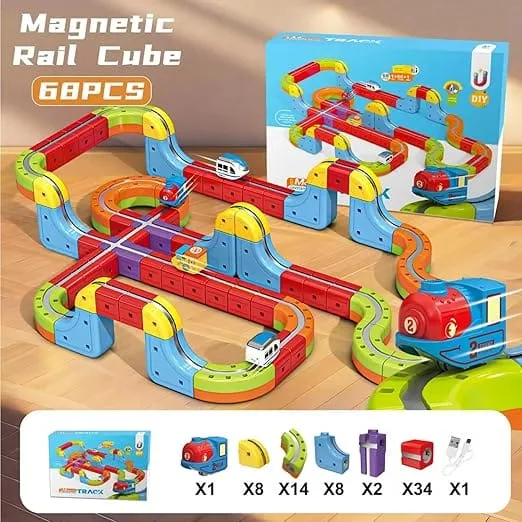 רכבת מגנטית 68 חלקים