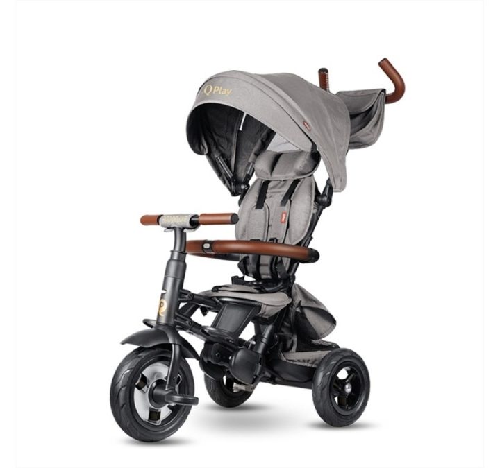תלת אופן מתקפל RITO DELUXE ריטו דלוקס לפעוטות עם ידית הורים | יוקרתי אפור