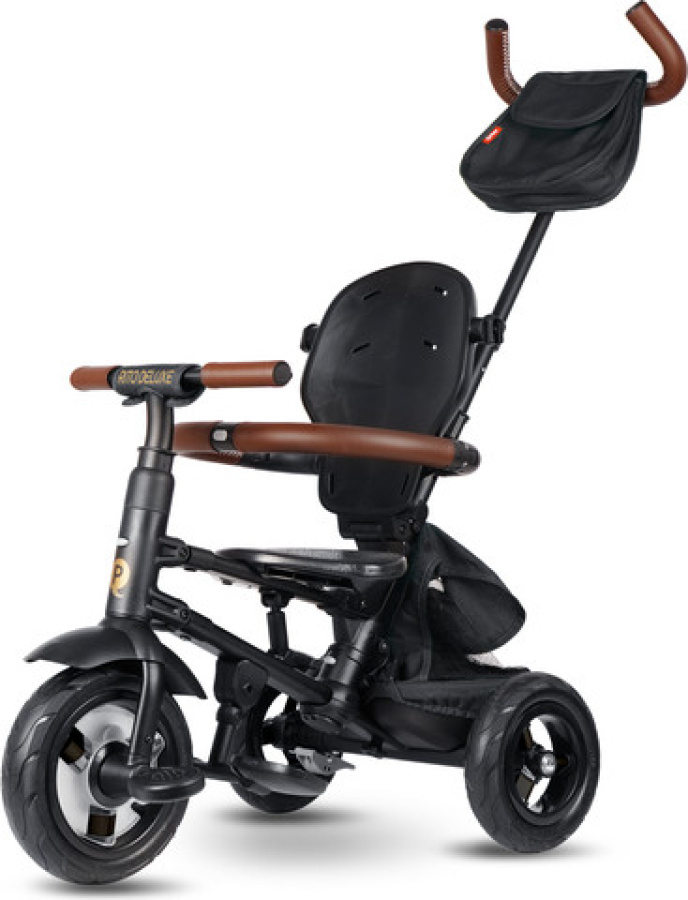 תלת אופן מתקפל RITO DELUXE ריטו דלוקס לפעוטות עם ידית הורים | יוקרתי צבע שחור