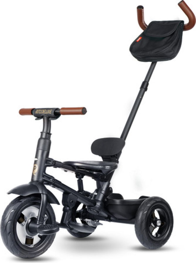 תלת אופן מתקפל RITO DELUXE ריטו דלוקס לפעוטות עם ידית הורים | יוקרתי צבע שחור