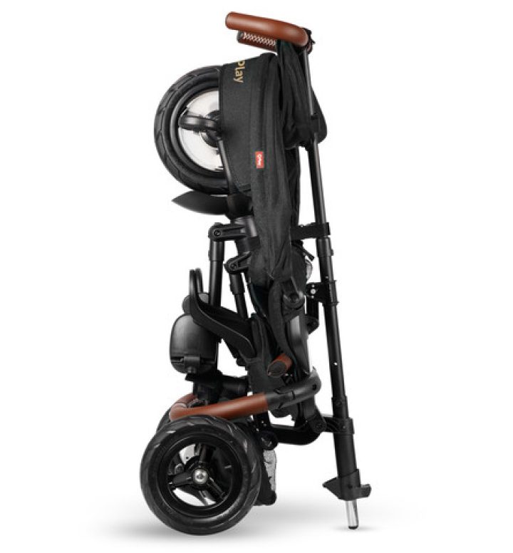 תלת אופן מתקפל RITO DELUXE ריטו דלוקס לפעוטות עם ידית הורים | יוקרתי צבע שחור